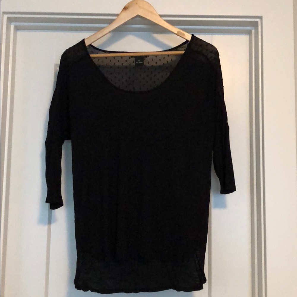 Lucky Brand cotton black top
